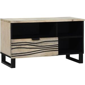 Vidaxl - Media Storage Cabinets & Racks with Drawer White and Black Vidaxl - Media Storage Cabinets & Racks with Drawer White and Black