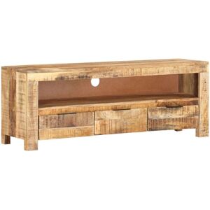 vidaXL Mango Wood TV Cabinet - 110x30x40 cm - Brown - TV Cabinet vidaXL Mango Wood TV Cabinet - 110x30x40 cm - Brown - TV Cabinet