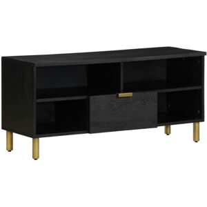 vidaXL TV Cabinet Black - Engineered Wood - 100x33x46 cm - TV Unit vidaXL TV Cabinet Black - Engineered Wood - 100x33x46 cm - TV Unit