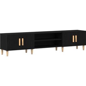 Vidaxl - tv Cabinet Black Oak 180x31,5x40 cm Engineered Wood Vidaxl - tv Cabinet Black Oak 180x31,5x40 cm Engineered Wood