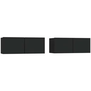 vidaXL 804536 Black Engineered Wood TV Cabinet - TV cabinet vidaXL 804536 Black Engineered Wood TV Cabinet - TV cabinet