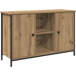 Vidaxl - tv Cabinet Black Oak 101x35x65 cm Engineered Wood and Steel Vidaxl - tv Cabinet Black Oak 101x35x65 cm Engineered Wood and Steel