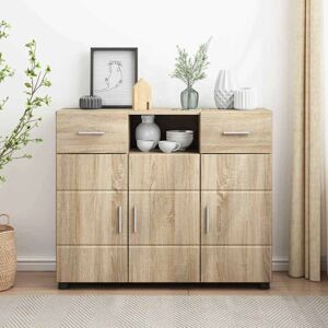 Sideboard Sonoma oak 88.5 x 30.5 x 73 cm Engineered wood vidaXL Sideboard Sonoma oak 88.5 x 30.5 x 73 cm Engineered wood vidaXL