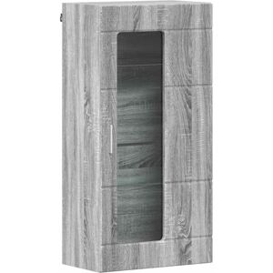 Wall-mounted Cabinet with Shelf Grey sonoma 55 x 29 x 100 cm vidaXL Wall-mounted Cabinet with Shelf Grey sonoma 55 x 29 x 100 cm vidaXL