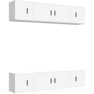 MAISONCHIC 6-Piece TV Furniture Set White - TV Cabinet MAISONCHIC 6-Piece TV Furniture Set White - TV Cabinet