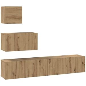 BONNEVIE TV Cabinet Set Wall-mounted 4 pcs,TV unit,TV stand Artisan oak 80 x 30 x 30 cm CFW376387 BONNEVIE TV Cabinet Set Wall-mounted 4 pcs,TV unit,TV stand Artisan oak 80 x 30 x 30 cm CFW376387