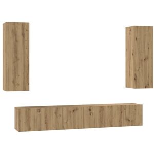 BONNEVIE TV Cabinet Set Wall-mounted 5 pcs,TV unit,TV stand Artisan oak 30.5 x 30 x 90 cm CFW962317 BONNEVIE TV Cabinet Set Wall-mounted 5 pcs,TV unit,TV stand Artisan oak 30.5 x 30 x 90 cm CFW962317