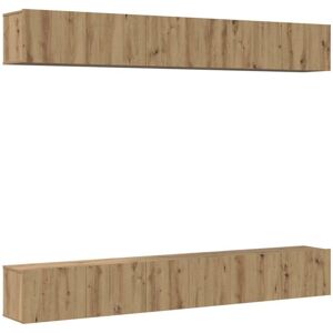 BONNEVIE TV Cabinet Set Wall-mounted 6 pcs,TV unit,TV stand Artisan oak 80 x 30 x 30 cm CFW844840 BONNEVIE TV Cabinet Set Wall-mounted 6 pcs,TV unit,TV stand Artisan oak 80 x 30 x 30 cm CFW844840