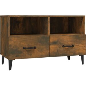 vidaXL Smoked Oak TV Cabinet - 80x36x50 cm - TV Furniture vidaXL Smoked Oak TV Cabinet - 80x36x50 cm - TV Furniture