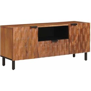 TV Cabinet with Drawer Acacia Brown Finish 105 x 33.5 x 46 cm vidaXL TV Cabinet with Drawer Acacia Brown Finish 105 x 33.5 x 46 cm vidaXL