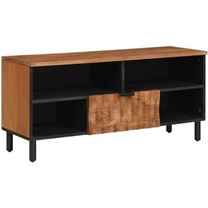 TV Cabinet with Drawer Acacia Brown Finish 100 x 33.5 x 46 cm vidaXL TV Cabinet with Drawer Acacia Brown Finish 100 x 33.5 x 46 cm vidaXL