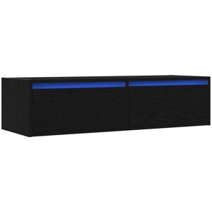 vidaXL TV Cabinet with LED Lights Black Oak - TV cabinet vidaXL TV Cabinet with LED Lights Black Oak - TV cabinet