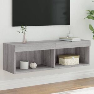 vidaXL Grey Sonoma TV Cabinet with LED Lights - TV Cabinet vidaXL Grey Sonoma TV Cabinet with LED Lights - TV Cabinet
