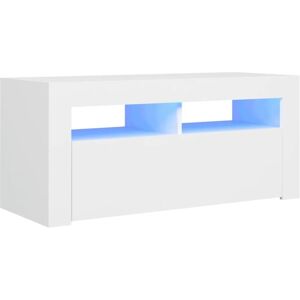 vidaXL 804319 White LED TV Cabinet with Storage - TV cabinet vidaXL 804319 White LED TV Cabinet with Storage - TV cabinet