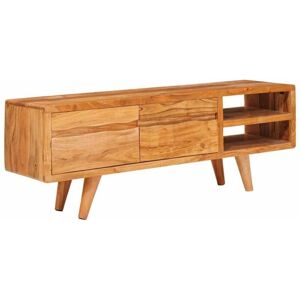 TV Cabinet with Shelf Brown 110 x 30 x 40 cm Solid Acacia Wood vidaXL TV Cabinet with Shelf Brown 110 x 30 x 40 cm Solid Acacia Wood vidaXL