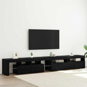 Vidaxl - tv Cabinets 3 pcs with led Lights Black Oak Engineered Wood Vidaxl - tv Cabinets 3 pcs with led Lights Black Oak Engineered Wood