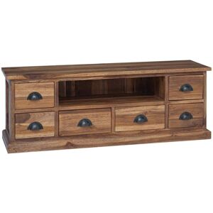 TV Stand with Drawer Natural 110 x 30 x 40 cm Solid Teak Wood vidaXL TV Stand with Drawer Natural 110 x 30 x 40 cm Solid Teak Wood vidaXL