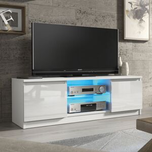 Creative TV Unit 120cm White High Gloss Doors - TV Stand Living Room Creative TV Unit 120cm White High Gloss Doors - TV Stand Living Room