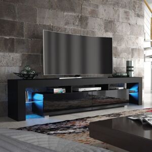 Creative Labs TV Unit 200cm LED High Gloss Doors - Black - TV Unit Creative Labs TV Unit 200cm LED High Gloss Doors - Black - TV Unit