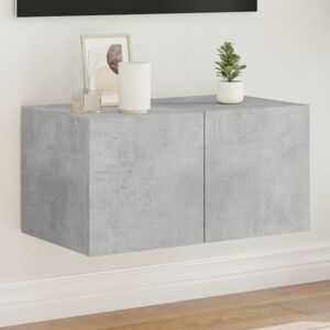 vidaXL TV Wall Cabinet - Modern Grey with LED Lights vidaXL TV Wall Cabinet - Modern Grey with LED Lights