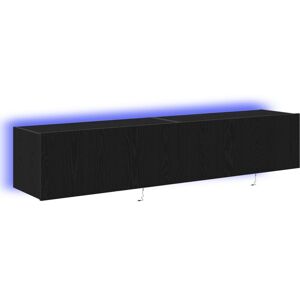 Vidaxl - tv Wall Cabinets with led Lights 2 pcs Black Oak 80x35x31 cm Vidaxl - tv Wall Cabinets with led Lights 2 pcs Black Oak 80x35x31 cm