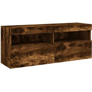 vidaXL 837215 Smoked Oak TV Cabinet - Wall-Mounted Media Storage vidaXL 837215 Smoked Oak TV Cabinet - Wall-Mounted Media Storage