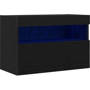 Tv Wall Cabinet with led Lights Black Oak 60x30x40 cm Vidaxl Tv Wall Cabinet with led Lights Black Oak 60x30x40 cm Vidaxl