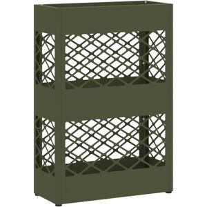 Umbrella Stand with Storage Olive green 28 x 12 x 41 cm Steel Vidaxl Umbrella Stand with Storage Olive green 28 x 12 x 41 cm Steel Vidaxl