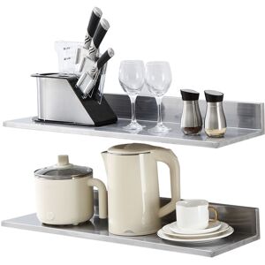 MOPHORN VEVOR 8.6" x 30" Stainless Steel Shelf, Wall Mounted Floating Shelving with Backsplash, 44 lbs Load Capacity Commercial Shelves, Heavy Duty Storage MOPHORN VEVOR 8.6" x 30" Stainless Steel Shelf, Wall Mounted Floating Shelving with Backsplash, 44 lbs Load Capacity Commercial Shelves, Heavy Duty Storage