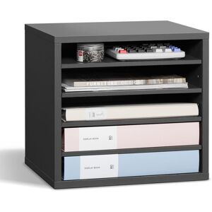 VEVOR Literature Organizer, 5 Compartments Office Mailbox with Adjustable Shelves, Wooden Mailbox Sorter Medium Density Fiberboard Office Home Classroom VEVOR Literature Organizer, 5 Compartments Office Mailbox with Adjustable Shelves, Wooden Mailbox Sorter Medium Density Fiberboard Office Home Classroom