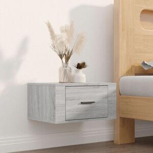 Wall-mounted Bedside Cabinet Grey Sonoma 50x36x25 cm Vidaxl Wall-mounted Bedside Cabinet Grey Sonoma 50x36x25 cm Vidaxl