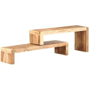 VIDAXL Maisonchic - 2 pc Wooden TV Stand, Coffee Table in Solid Acacia Wood - TV Stand VIDAXL Maisonchic - 2 pc Wooden TV Stand, Coffee Table in Solid Acacia Wood - TV Stand