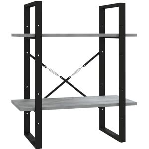 2-Tier Book Cabinet Grey Sonoma 60x30x70 cm Engineered Wood Vidaxl 2-Tier Book Cabinet Grey Sonoma 60x30x70 cm Engineered Wood Vidaxl