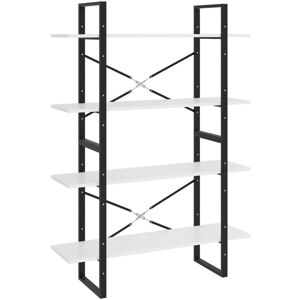 Vidaxl - 4-Tier Book Cabinet White 100x30x140 cm Engineered Wood Vidaxl - 4-Tier Book Cabinet White 100x30x140 cm Engineered Wood
