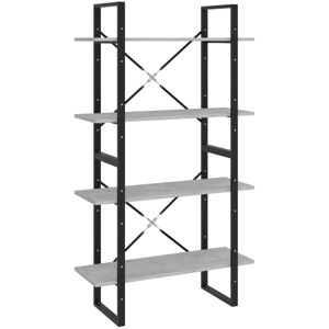 Vidaxl - 4-Tier Book Cabinet Concrete Grey 80x30x140 cm Engineered Wood Vidaxl - 4-Tier Book Cabinet Concrete Grey 80x30x140 cm Engineered Wood