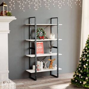 4-Tier Book Cabinet White 80x30x140 cm Solid Pine Wood Vidaxl 4-Tier Book Cabinet White 80x30x140 cm Solid Pine Wood Vidaxl