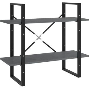 2-Tier Book Cabinet Grey 80x30x70 cm Solid Pine Wood vidaXL 2-Tier Book Cabinet Grey 80x30x70 cm Solid Pine Wood vidaXL