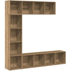 Book Cabinets 3 pcs Artisan Oak Engineered Wood Vidaxl Book Cabinets 3 pcs Artisan Oak Engineered Wood Vidaxl