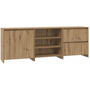 VidaXL 3-Drawer Rustic Storage Cabinet - Furniture VidaXL 3-Drawer Rustic Storage Cabinet - Furniture