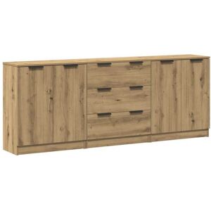 Vidaxl - Sideboards 3 pcs Artisan Oak 60x30x70 cm Engineered Wood Vidaxl - Sideboards 3 pcs Artisan Oak 60x30x70 cm Engineered Wood