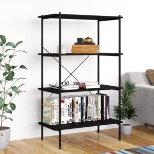 4-Tier Shelving Unit Black 80x40x130 cm Vidaxl 4-Tier Shelving Unit Black 80x40x130 cm Vidaxl