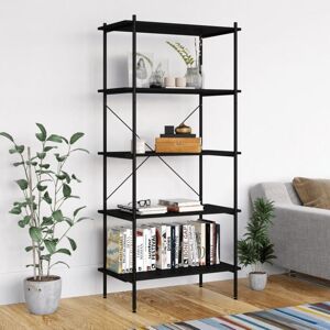 5-Tier Shelving Unit Black 80x40x163 cm vidaXL 5-Tier Shelving Unit Black 80x40x163 cm vidaXL