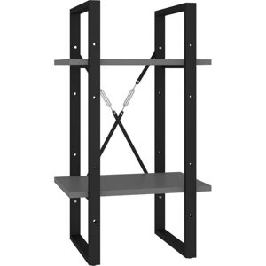 2-Tier Book Cabinet Grey 40x30x70 cm Engineered Wood Vidaxl 2-Tier Book Cabinet Grey 40x30x70 cm Engineered Wood Vidaxl