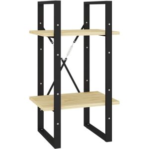 2-Tier Book Cabinet 40x30x70 cm Solid Pine Wood Vidaxl 2-Tier Book Cabinet 40x30x70 cm Solid Pine Wood Vidaxl