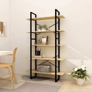 5-Tier Book Cabinet 100x30x175 cm Pinewood vidaXL 5-Tier Book Cabinet 100x30x175 cm Pinewood vidaXL
