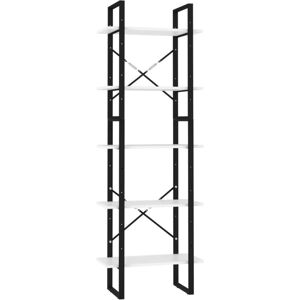 5-Tier Book Cabinet White 60x30x175 cm Engineered Wood Vidaxl 5-Tier Book Cabinet White 60x30x175 cm Engineered Wood Vidaxl