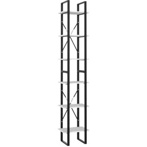 Vidaxl - 6-Tier Book Cabinet White 40x30x210 cm Engineered Wood Vidaxl - 6-Tier Book Cabinet White 40x30x210 cm Engineered Wood