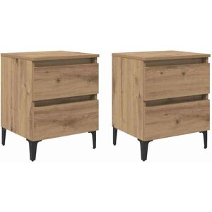 Vidaxl - Bedside Cabinet with Drawer 2 pcs Artisan oak 40 x 35 x 50 cm Vidaxl - Bedside Cabinet with Drawer 2 pcs Artisan oak 40 x 35 x 50 cm