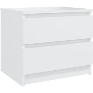 Bed Cabinet White 50x39x43.5 cm Engineered Wood Vidaxl Bed Cabinet White 50x39x43.5 cm Engineered Wood Vidaxl