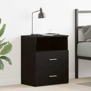 Vidaxl - Black Oak Nightstand 50x32x60cm Made from Engineered Wood Vidaxl - Black Oak Nightstand 50x32x60cm Made from Engineered Wood